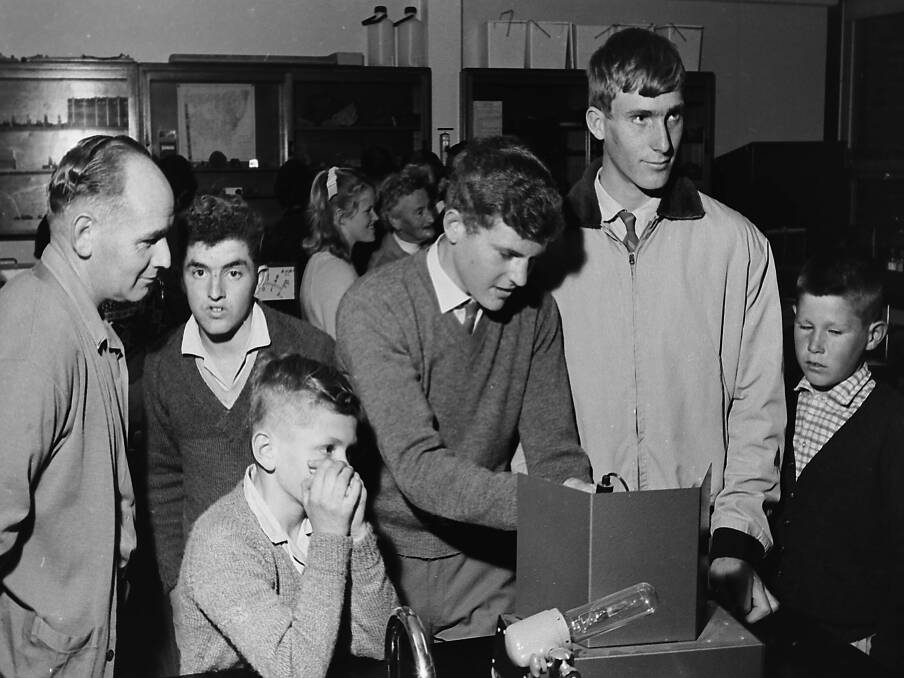 Gaining knowledge: Port Macquarie High School was open for inspection during Education Week, 1968