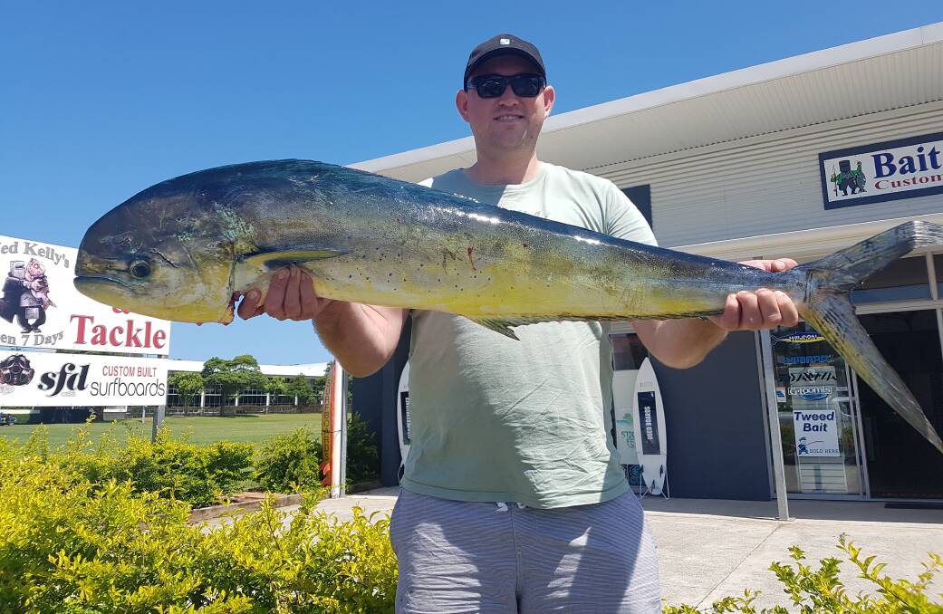 What a beauty: Our Berkley Pic of the Week is Rowan Dawson, who recently caught this terrific 9 kilogram mahi mahi at the NSW Fisheries FAD off Port Macquarie.