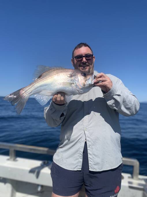 A pearler: Ocean Star charter boat clients have been finding some nice pearl perch recently, as Todd Wilkinson demonstrates with his catch. Photo: supplied