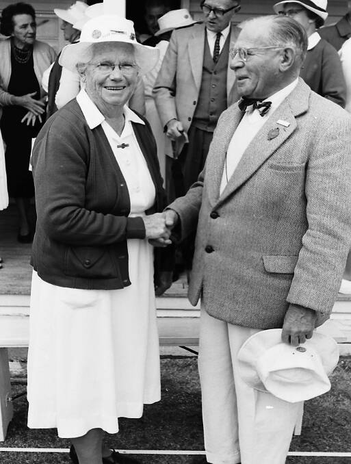  Birthday girl: A photo of Lena Campbell with Colonel Saafield, in 1966. Mrs Campbell celebrated her 80th birthday at the Croquet Club she helped found in 1953.