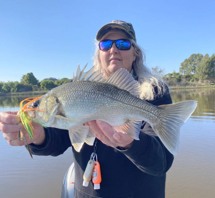  Best bass: This year's bass season is certainly shaping up well as Mandy Saxon shows with her recent score of this beauty. Photo: supplied.