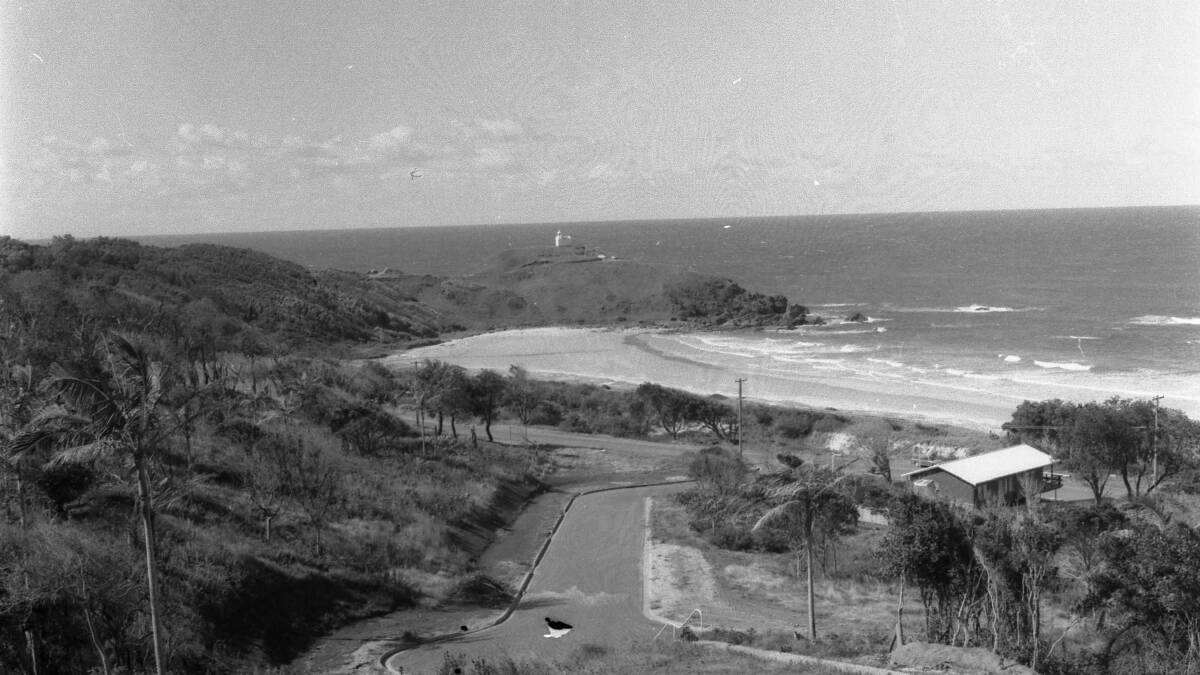 Early days: Lighthouse Beach looking north towards Tacking Point Lighthouse, circa 1960s.