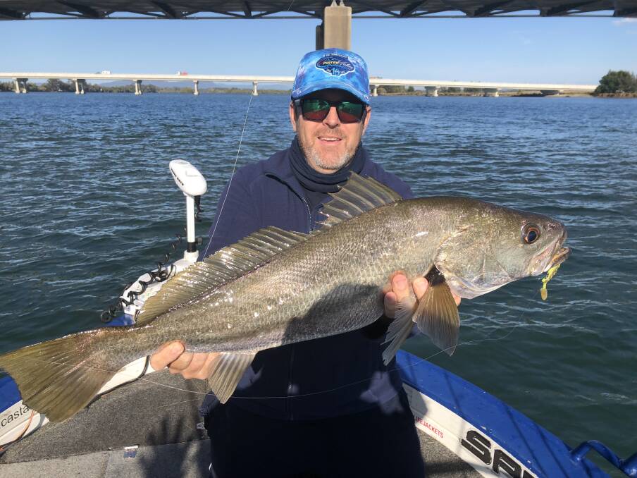 Monster: Our Berkley pic of the week is Andrew Death with a terrific mulloway he recently caught, using a soft vibe, while on a trip with Castaway Estuary Charters.