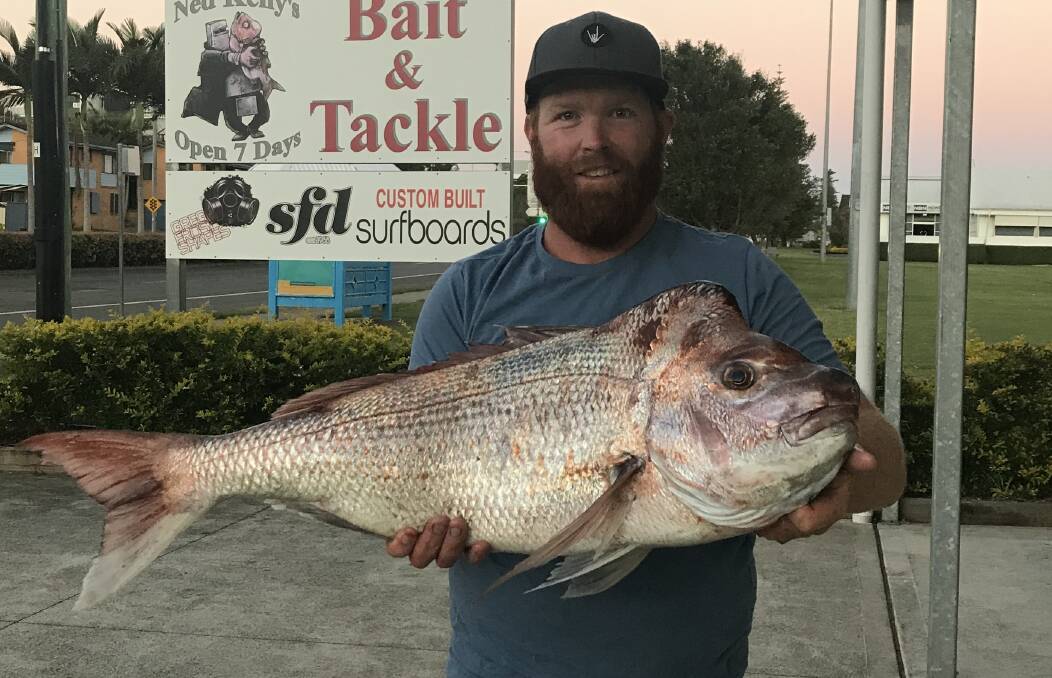 Cracking catch: Our Berkley Pic of the Week is Mick O’Brien with this terrific 8.5 kilogram snapper recently caught while chasing mackeral off Point Plomer.