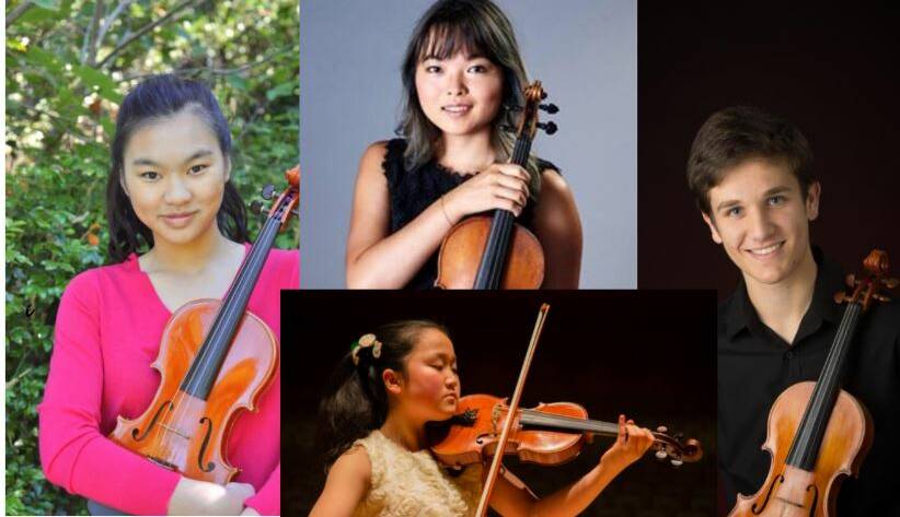 Kendall National Violin Finalists: Sarah Chang, Gemma Lee, Johnny van Gend, Dindin Wang.