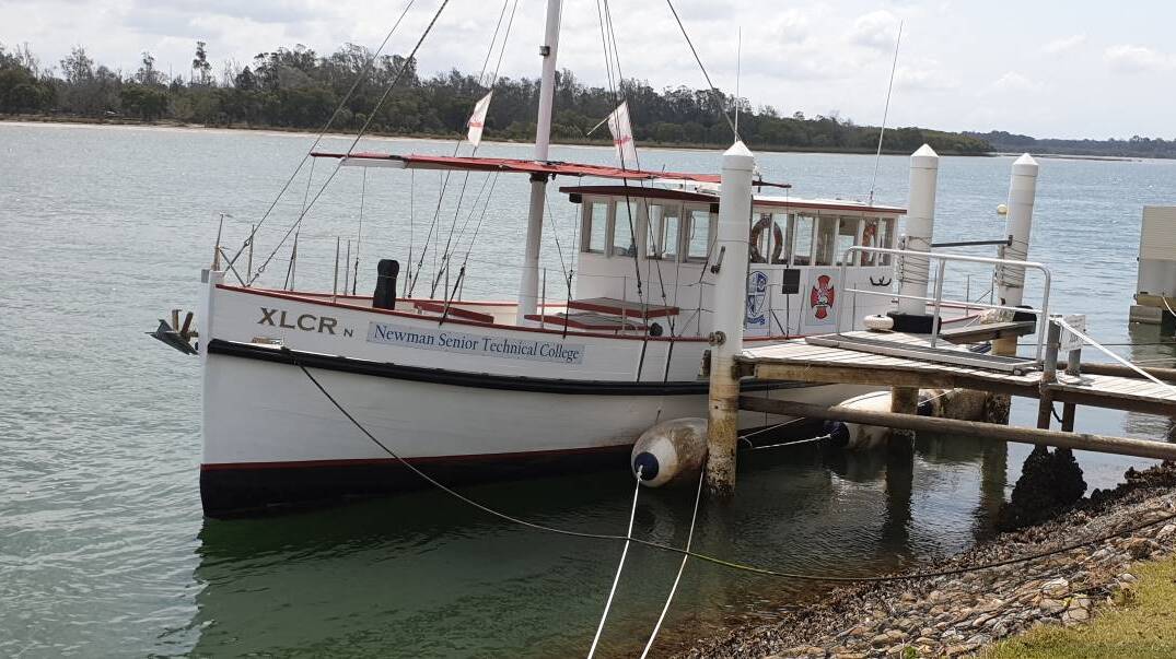 STILL IN SERVICE: Today the XLCR is a floating classroom for maritime studies students in Port Macquarie, 