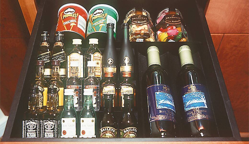 It's no secret that mini bar items carry highly inflated price tags. Picture: Eddie Jim