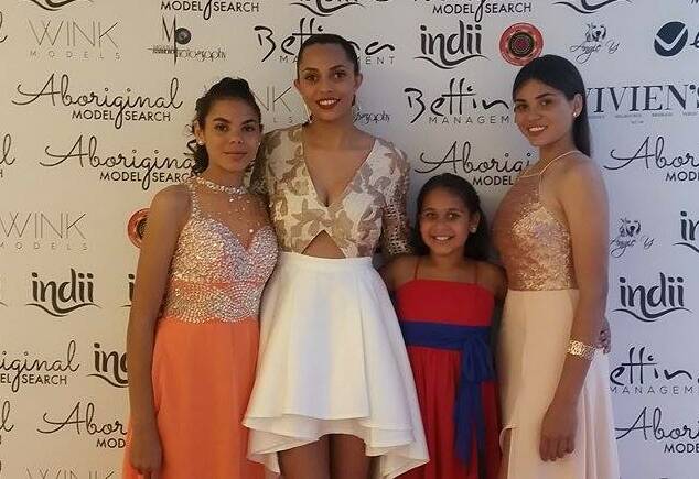 The four Moree girls at Aboriginal Model Search National Finals in Sydney.