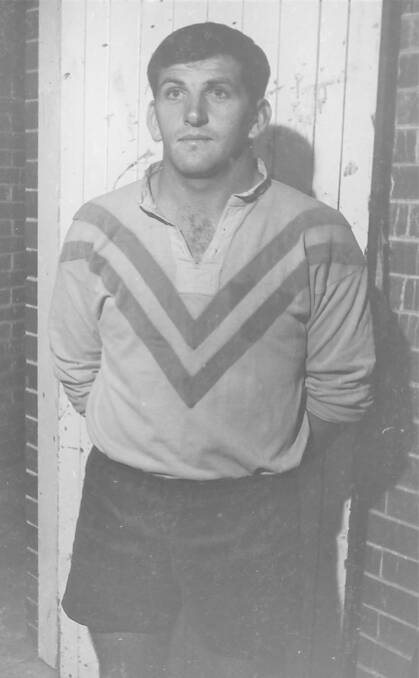 Top game: Port Macquarie's fullback Barry Steep in the 1960s. On the field, Steep was always well-positioned and joined in well with the backline movements.