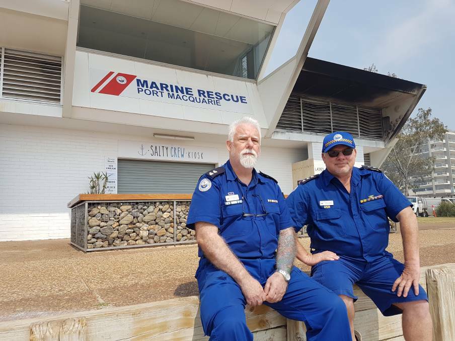 HOPEFUL: Marine Rescue Port Macquarie deputy unit commander Graham Gibbs and Greg Davies are ready for a good 2020.