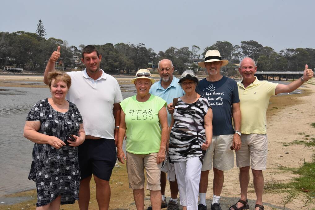 GOOD DAY: Community members in Lake Cathie are thrilled with the news the lake will open again. PHOTO: Laura Telford.