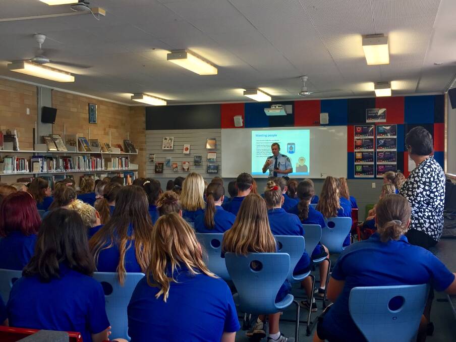 LEARNING: Year 7 and 8 students were separated into girls and boys for the talk. PHOTO: Laura Telford.