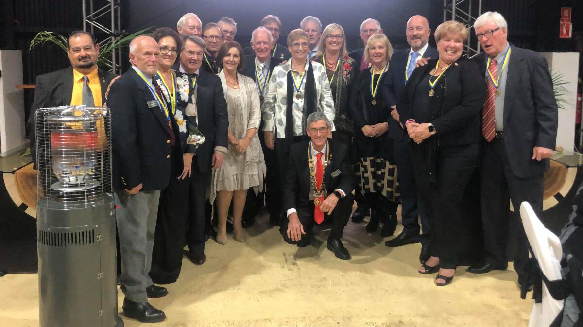 RECOGNITION: Members of the Rotary Club of Port Macquarie Sunrise who have recieved Paul Harris Fellows over the year.