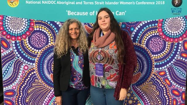 ON TOUR: Rhonda Radley and Amy Davies at the conference in Sydney.