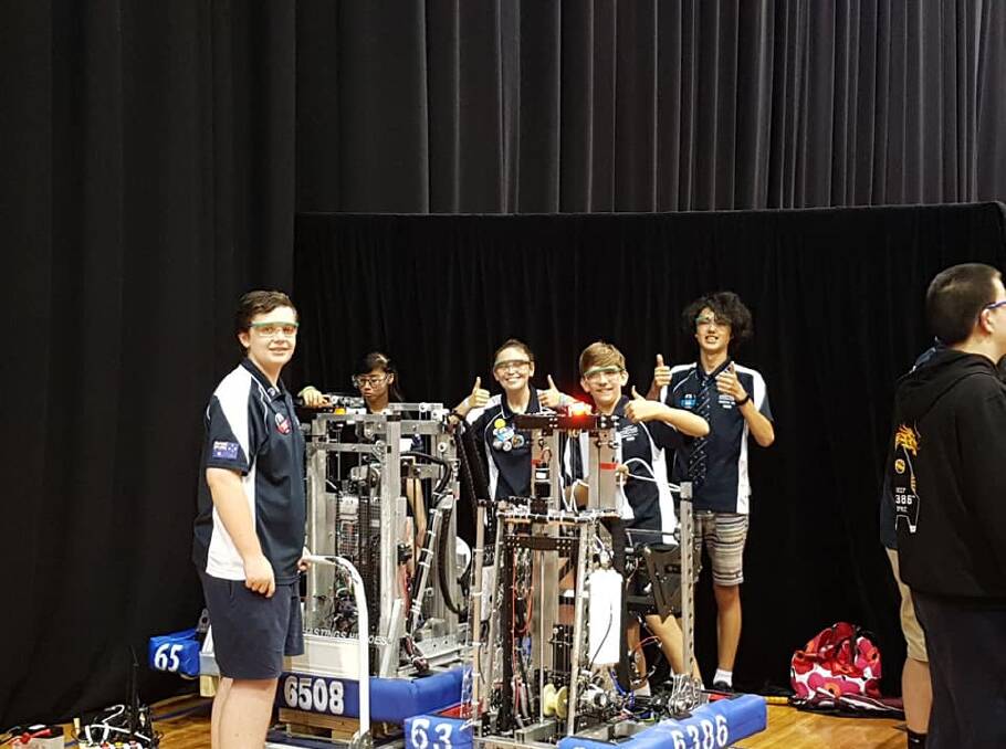 GOOD TO GO: Hastings Secondary College's team competing in Sydney.