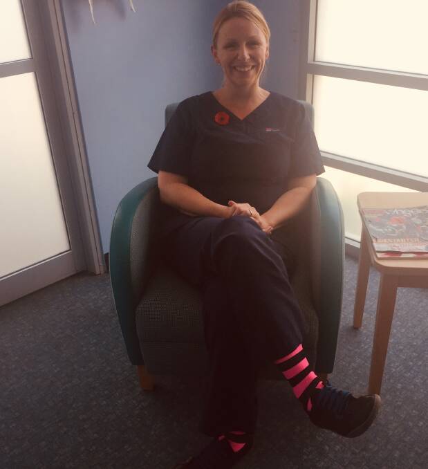 HELPING HAND: Kirsty Baxter is one of the friendly nurses who works in oncology at Port Macquarie Base Hospital. 