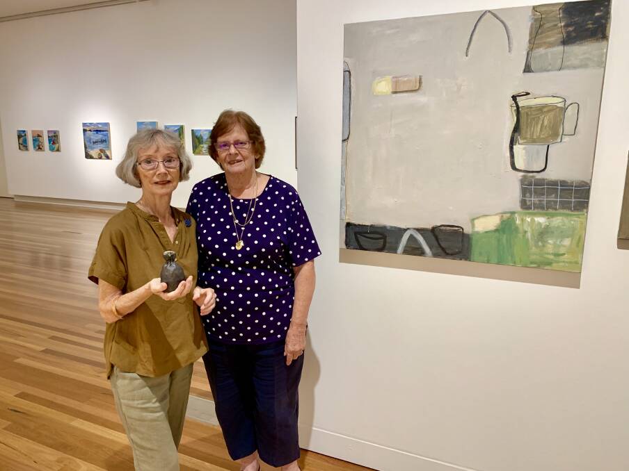 ARTISTS COMBINE: Sue Bell and Jackie Deane in their gallery space at the Glasshouse.