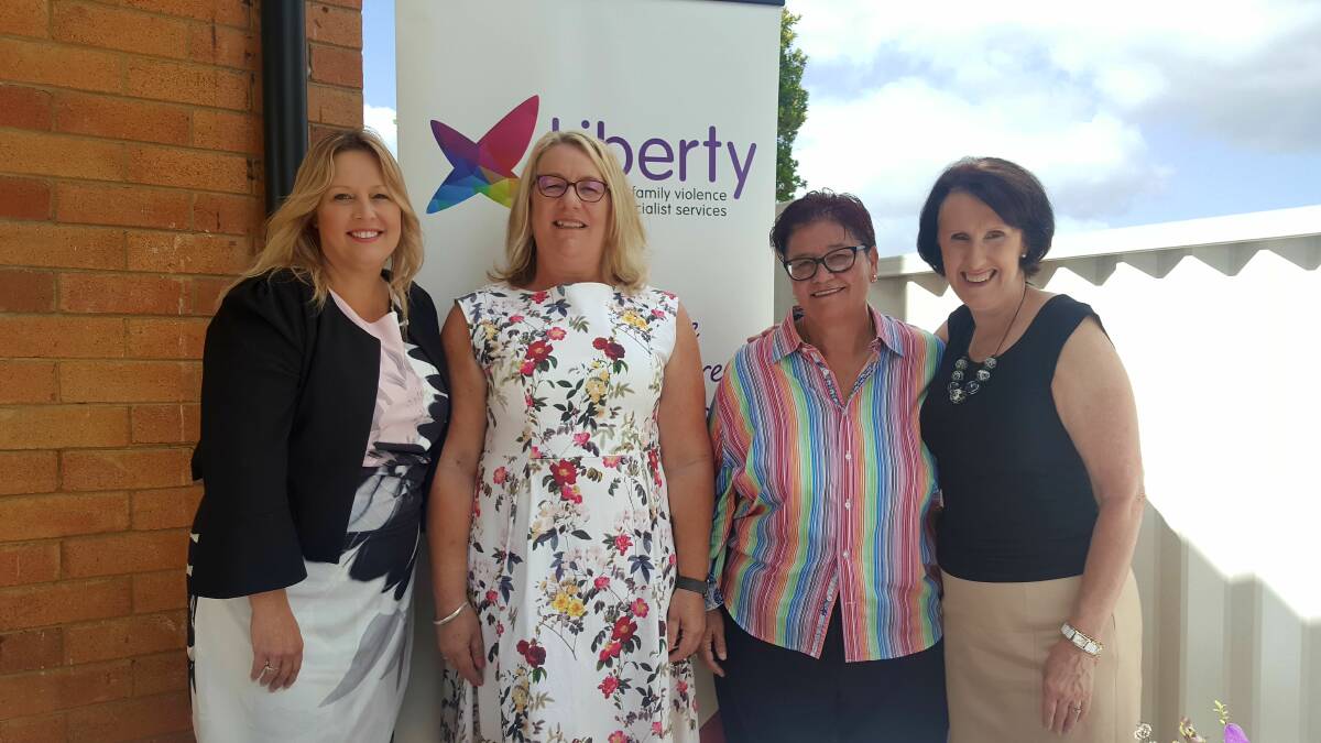 LIBERTY: Port Macquarie-Hastings mayor Peta Pinson, Liberty CEO Kelly Lamb, Michelle Vassallo and Port Macquarie MP Leslie Williams. Photo: Laura Telford.