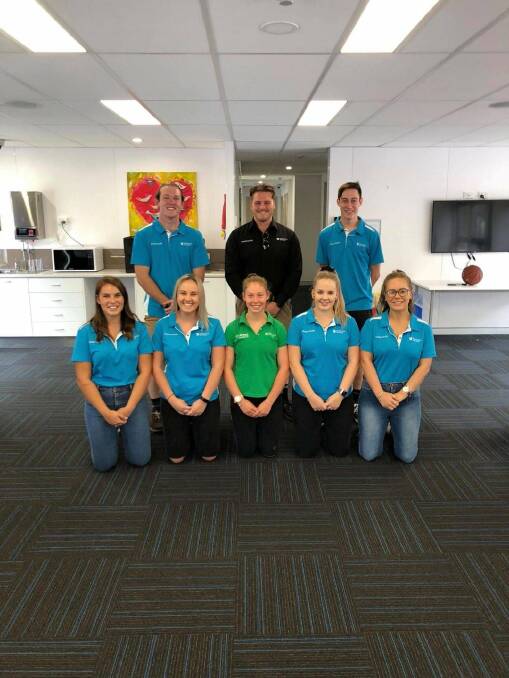 RES LEADERS: Shenae Andrews, Sean Page, Emily Everett, Holly Threlfo, Jacob Wicken, Madyson Cox, Lachlan Jepp and Annabelle Chisholm ready to look after new students living on campus.