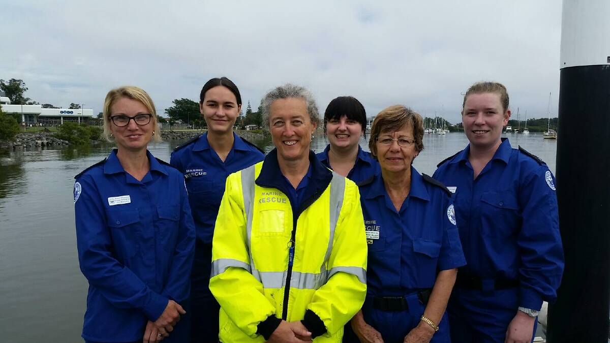 ALL FEMALE CREW: Ali Cameron-Brown with the first only female crew in NSW.