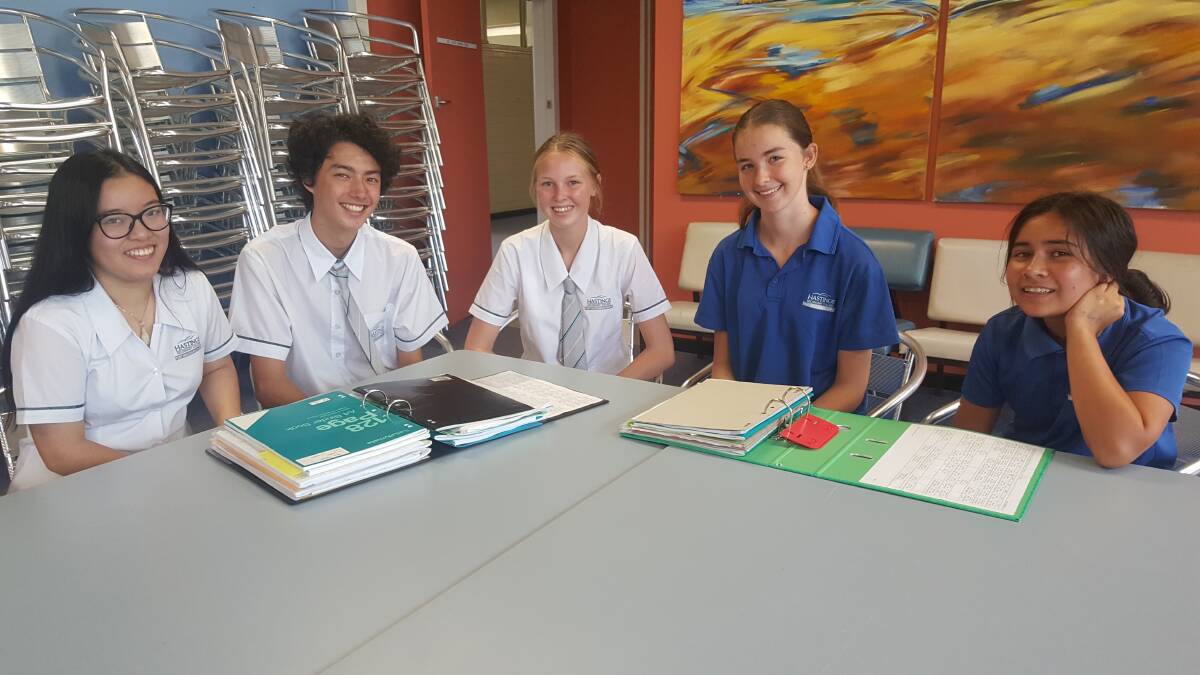 REPRESENTATION:Tina Nguyen, Towa Henry, Kingsley Marks, Bridget Flint and Georgia Bell are school captains at Hastings Secondary College Port Macquarie Campus. PHOTO: Laura Telford.