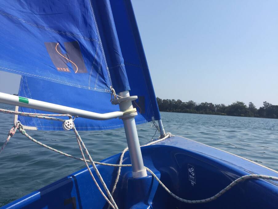 PEACEFUL: The view from inside one of the sailing boats. Photo: Laura Telford.