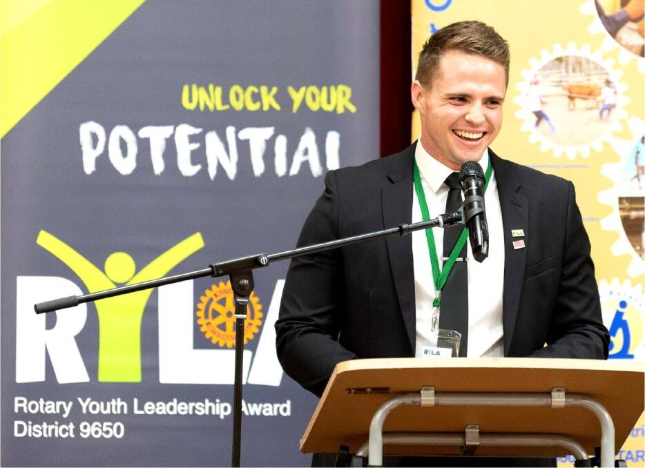 LEADER: Andrew Stokes at the RYLA dinner in 2019.