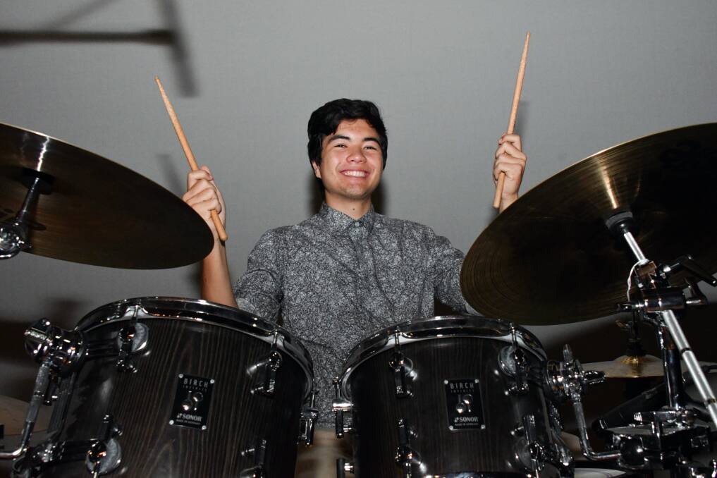DRUMMER: Aaron Johnson went to Camden Haven High and performed at Bravissimo. Photo: Ivan Sajko.
