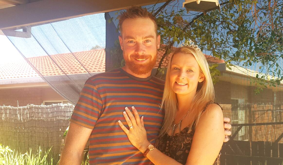LOVE: Matthew Anderson and Andrea Bloy will become husband and wife just hours before the royal couple do at Windsor. Photo: Laura Telford.