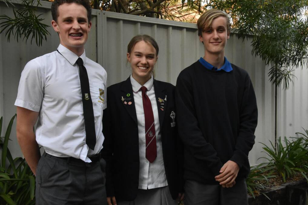 CHANGE: Theo Last, Ivy Moore and Patrick Rudd are three young people who will be at the Global Climate Strike on Friday, September 20. PHOTO: Laura Telford.