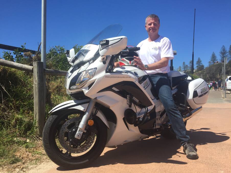 BIG RIDE: Chris Wright is one of four motorbike riders who will be riding from Port Macquarie to Wagga Wagga to raise funds. Photo: Laura Telford.