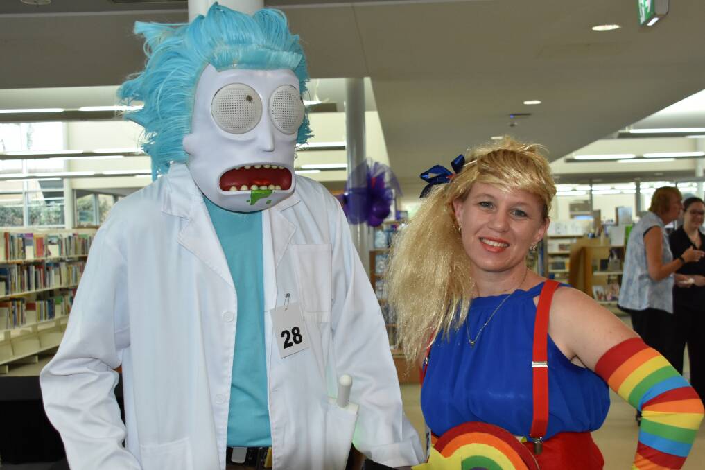 CREATIVE: Corey Sheers as Sanchez from the TV show Rick and Morty and his wife, Sarah Sheers as Rainbow Brite from the 1980s cartoon of the same name.