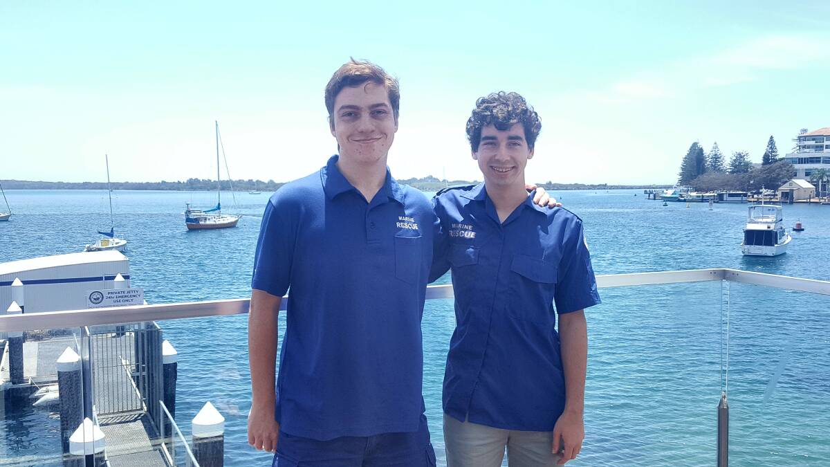 NEW HELP: Jenson Rogers and Anderson Cameron-Brown are excited about volunteering with Marine Rescue. PHOTO: Laura Telford.
