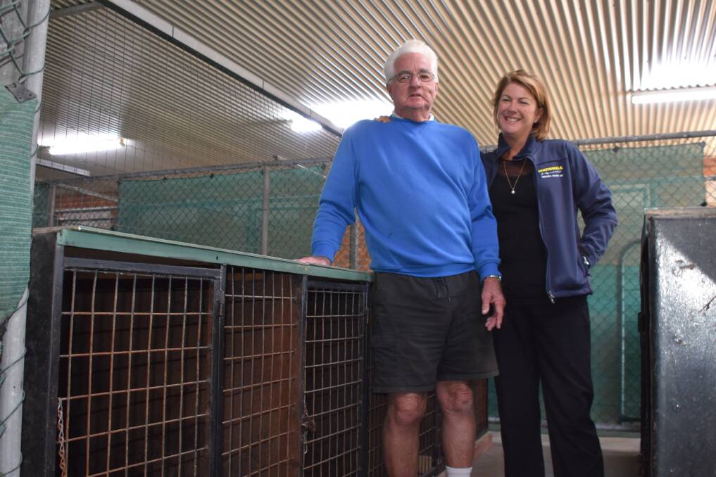 HOPE FOR FUTURE: Ken Nairn and MP Melinda Pavey in the kennels. PHOTO: Laura Telford.