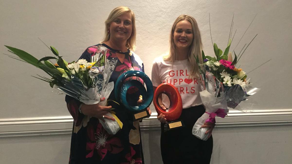 CELEBRATED: 2018 International Women's Day Hastings Heroine Sue Jogever and Young Heroine of the Year Jessica Denham. PHOTO: Laura Telford.