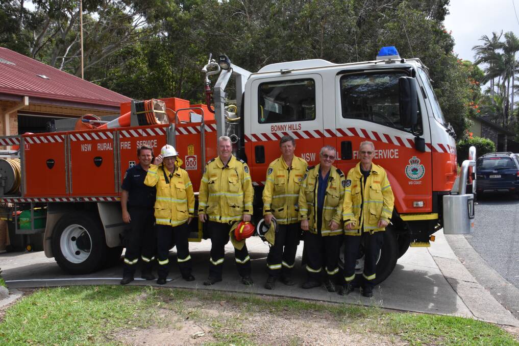 LONG SEASON: The firefighters at the Bonny Hills RFS are looking forward to conditions easing. PHOTO: Laura Telford.