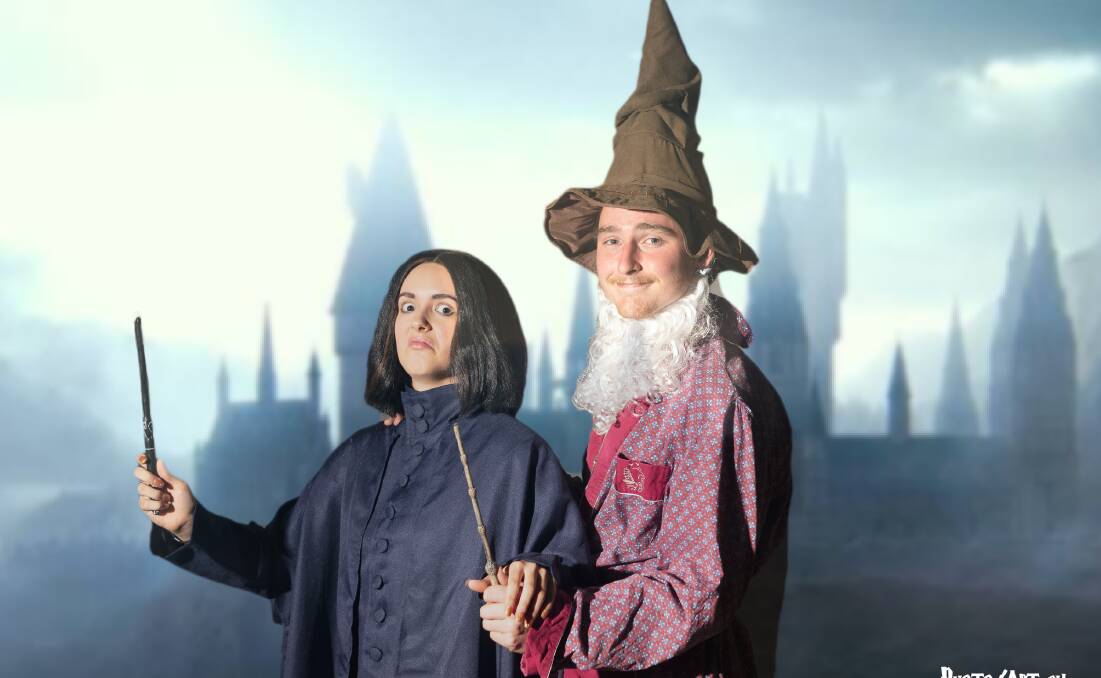 FANTASTIC: Professors Snape and Dumbledore who are played by Paige Wilkie and Harley Lindley.