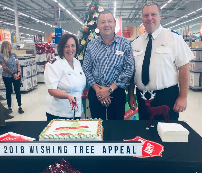 HELPING HAND: Heather Unicomb, Michael Lawrence and Greg Cocking at the 2018 Wishing Tree Appeal.