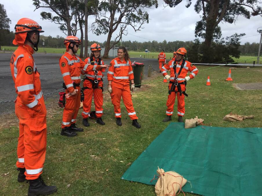 ALWAYS TRAINING: Each week the SES have regular training sessions to keep volunteers at the top of their game.