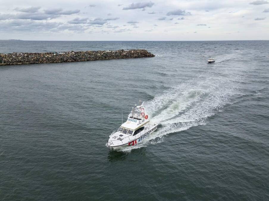 SAVE A LIFE: Marine Resuce's 30 coming back into Port Macquarie after another successful rescue. PHOTO: Marine Rescue Port Macquarie.