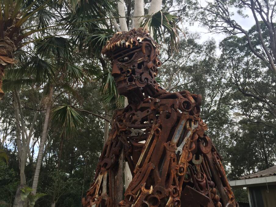 INTRICATE: The very human-like sculpture has been made with old tools.