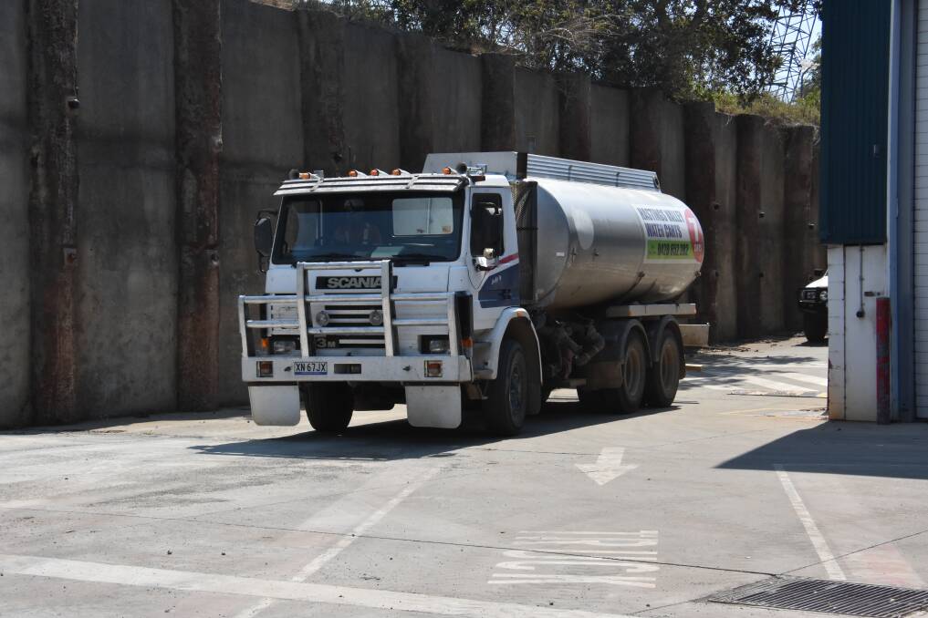 SAVIOUR: The first water truck arrived at 10am on December 5. PHOTO: Laura Telford.