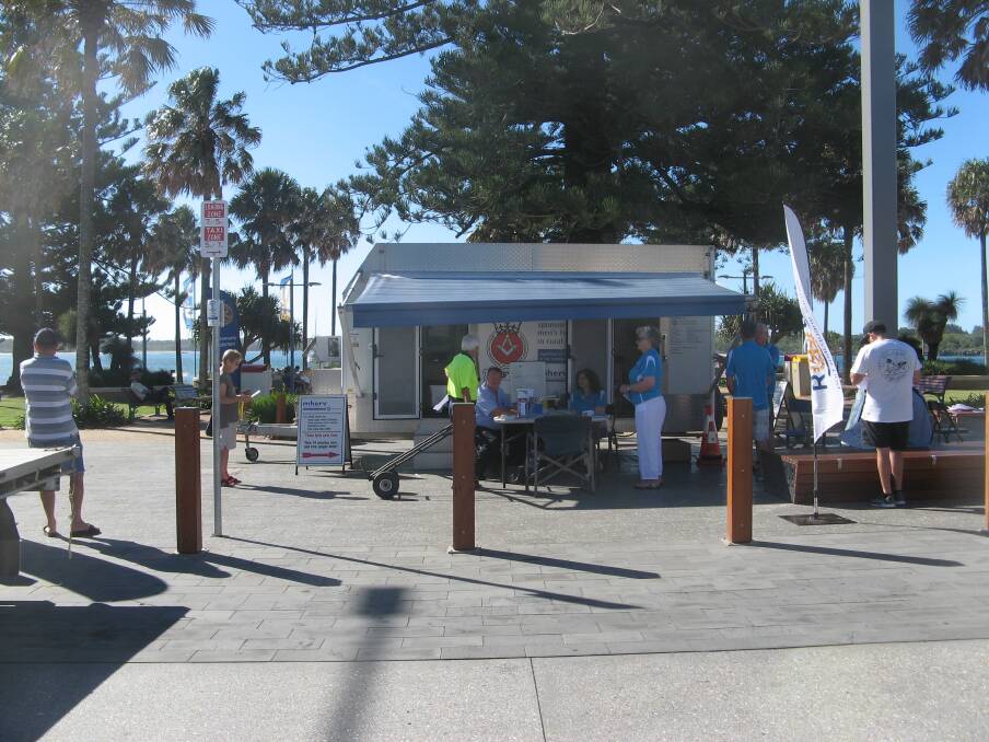 HELPING: When the van was in Port Macquarie in 2018 they saw a record number of people.