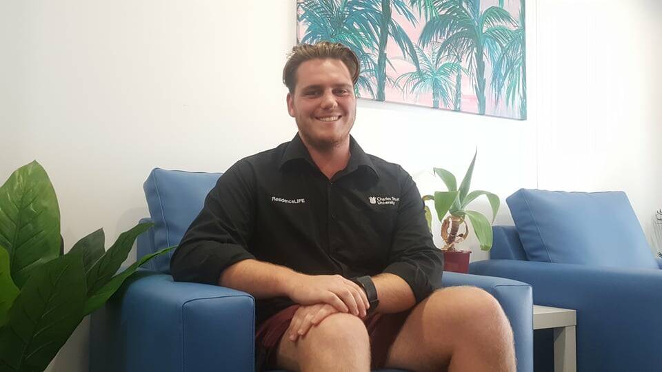 OPTIMISTIC: Jacob Wicken is the head residence leader at CSU Port Macquarie. PHOTO:Laura Telford.
