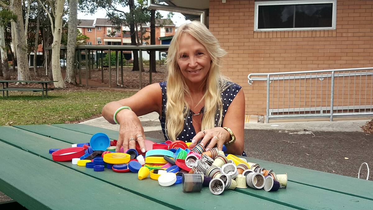 GOOD START: Nikki Bawden, head of supported learning is welcoming plastic lid donations. PHOTO: Laura Telford.