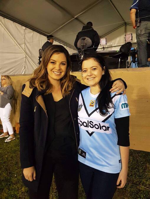CHASING DREAMS: Jaylee Ismay with her sports commentator heroine, Yvonne
Sampson.