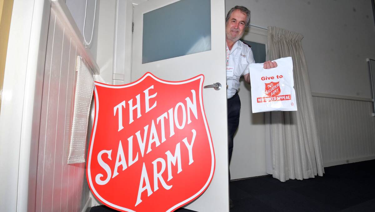 KNOCK KNOCK: Major Kevin Unicomb is calling on Port Macquarie locals to dig deep and support the Red Shield Appeal. Photo: Ivan Sajko.