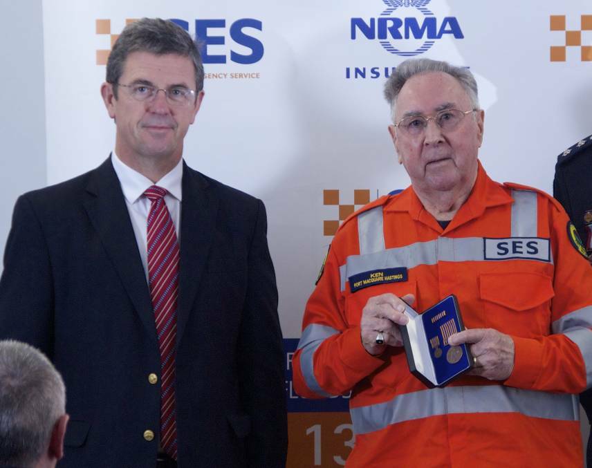 NATIONAL MEDAL: Dr David Gillespie and Ken Smith, who was honoured for his 15 years of SES service five years ago.