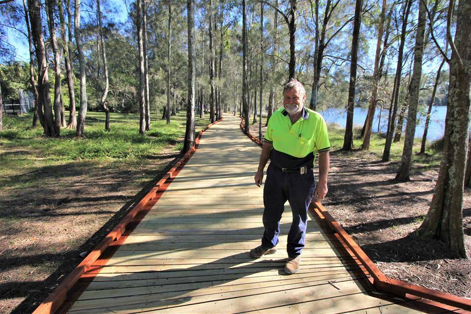HELP NEEDED: Peter Nash out on the Queenslake boardwalk which will be part of the parkrun course.