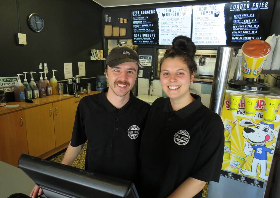 Busy time: Zach Minturn and Misty Kelly are managers at the Feel Good Food cafe.